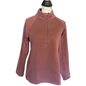 StormPack Fleeced Pink Zip Front Pullover Sweater Size Medium
